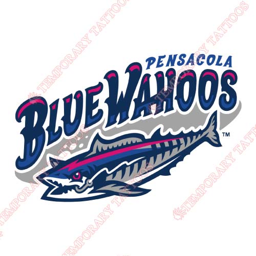 Pensacola Blue Wahoos Customize Temporary Tattoos Stickers NO.7743